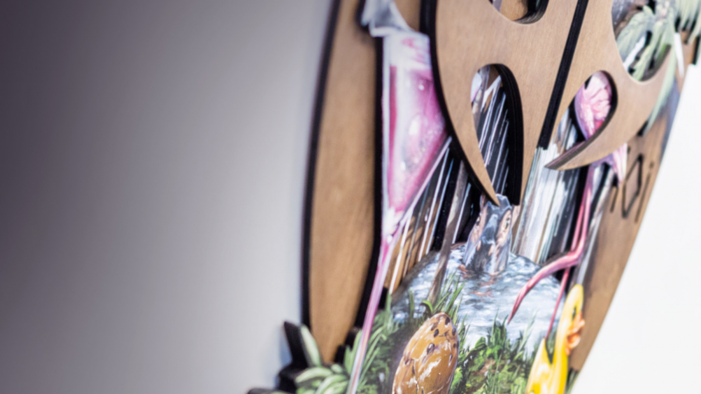 Vægdekoration til IO Interactive