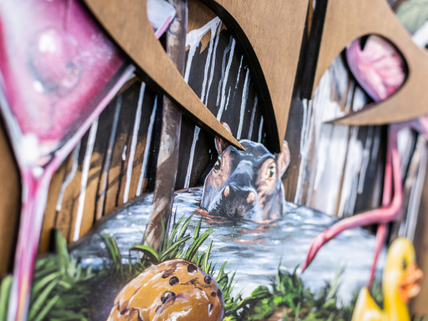 Vægdekoration til virksomhed