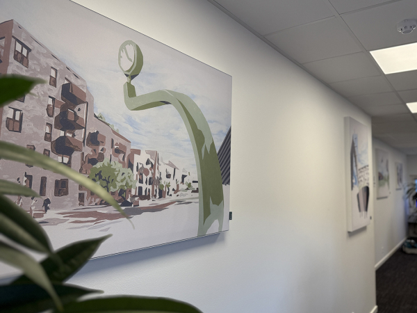 Akustik kunst til væg